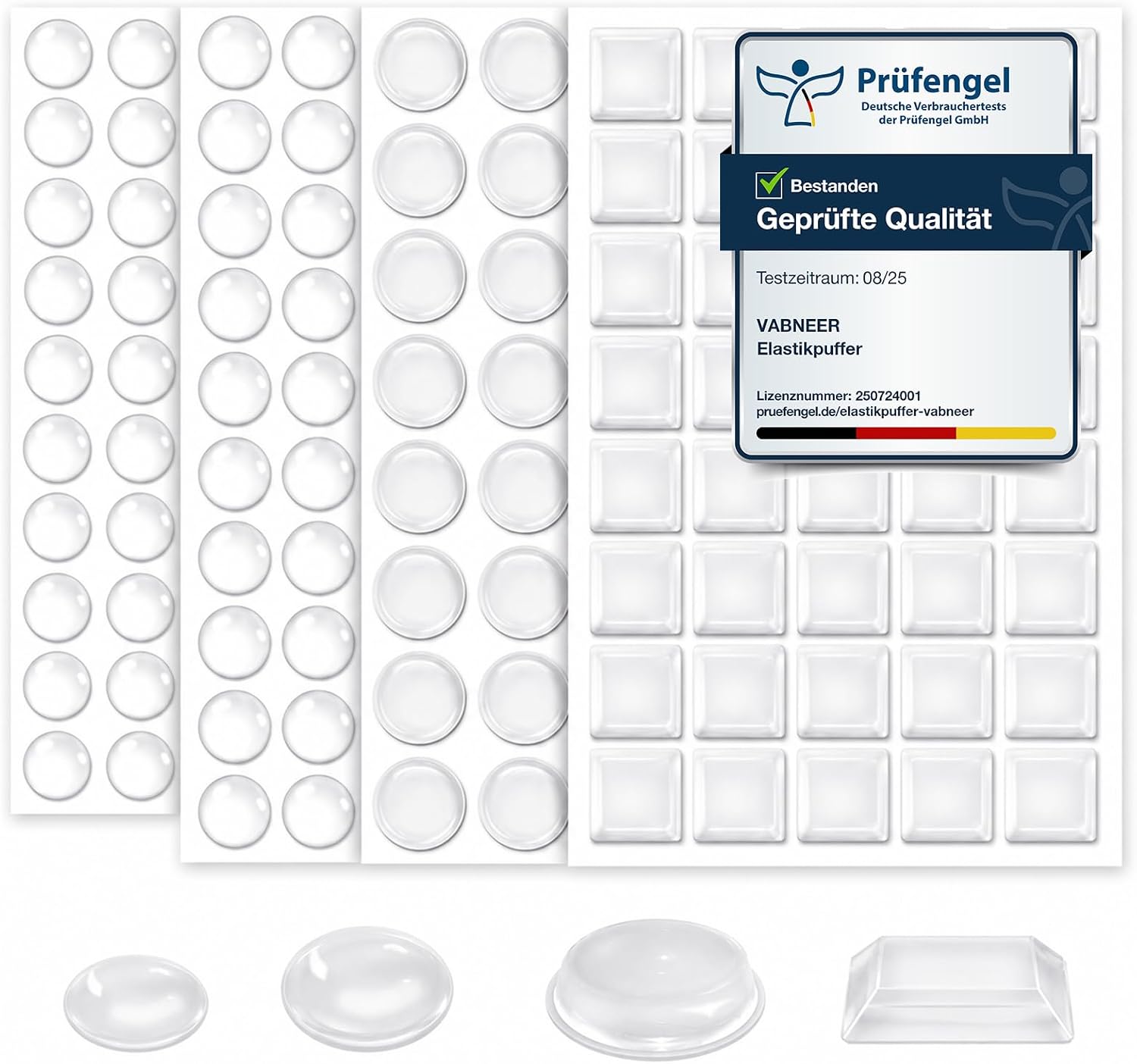 Möbel-Schutzpads: aus Silikon, selbstklebend