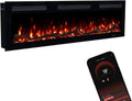 GLOW FIRE Elektrischer Wandeinbaukamin Inside 127 mit 3D LED-Flammeneffekt, Heizung, App-Steuerung und Timer, 1800 W