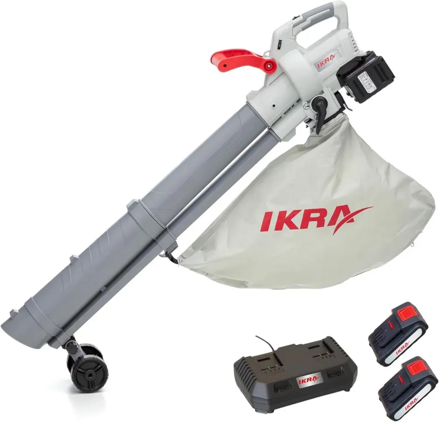IKRA 3-in-1 Akku-Laubgerät IALS 2-20, 20V 2,0Ah mit Doppelladegerät