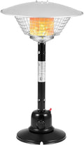 Tragbarer Tisch-Gasheizstrahler 4000W mit Sicherheitsfunktionen für Garten und Terrasse, Schwarz