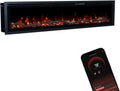 GLOW FIRE Elektrokamin Core 182 mit LED-Feuereffekt und App-Steuerung, Heizung, Knistereffekt, Timer, 1800 W, 182x35x12cm